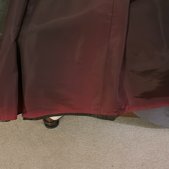 Vintage Faux Leather Brown BeltedTrench Coat 10 - Picture 8 of 8